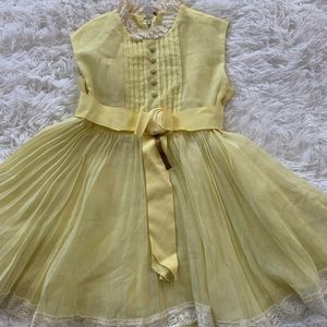 Yellow sleeveless dress